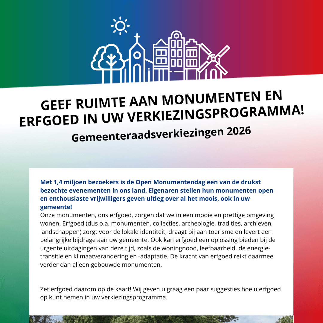 Erfgoedpamflet voor gemeenteraadsverkiezingen